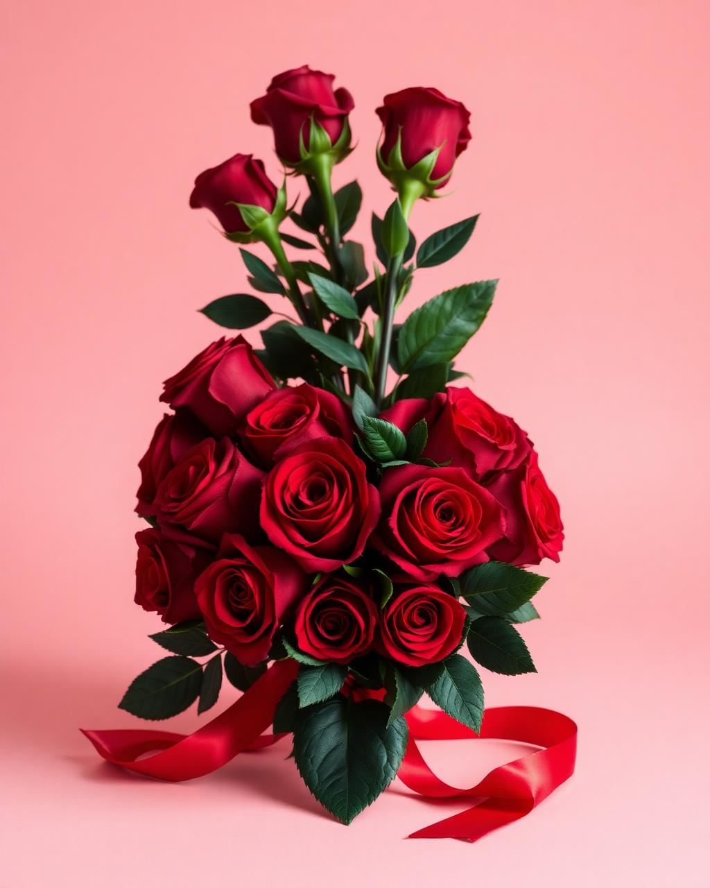 Signature Red Rose Bouquet, Valentine's floral arrangement by Zuri Blooms
